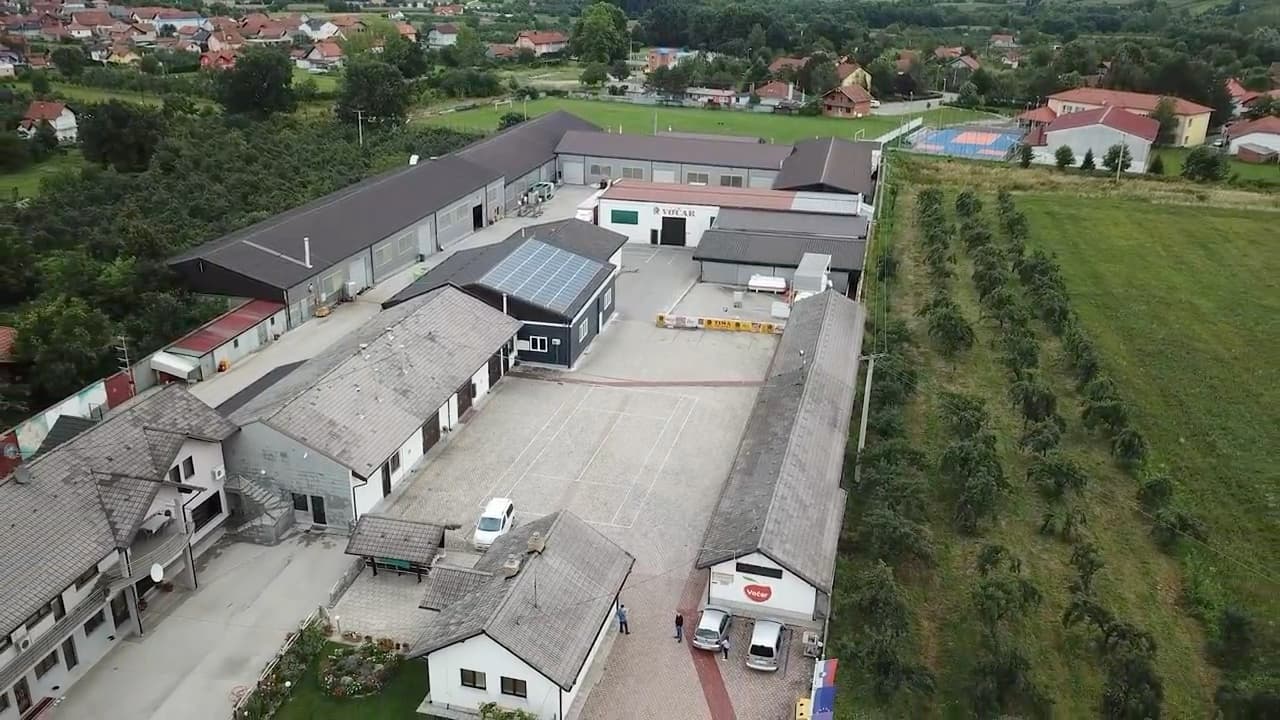 Proizvodni pogon Voćar u Gornjem Rahiću, snimljen iz zraka